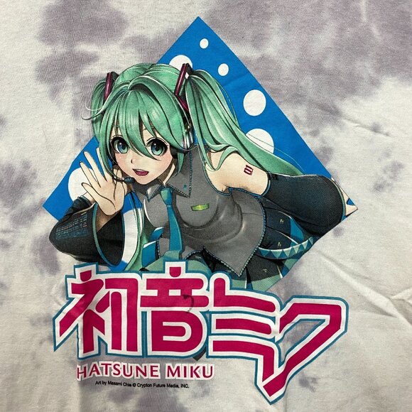 Hatsune Miku Vocaloids Virtual Anime Singer Tie Dye M/L - Picture 2 of 5